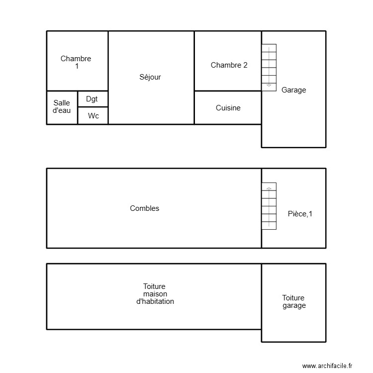 BENODET AUFFREDOU. Plan de 12 pièces et 71 m2