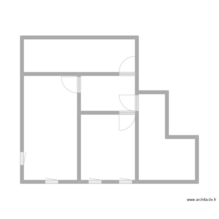 AT R+4. Plan de 5 pièces et 38 m2