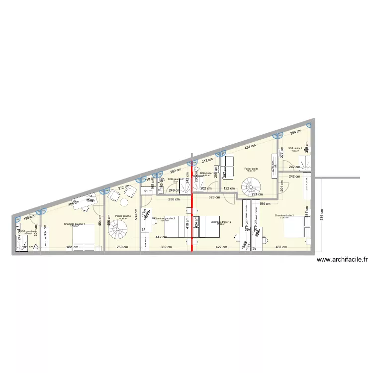 Plateaux IZ R+1. Plan de 