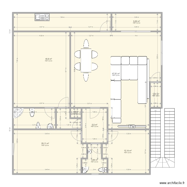 essassa mangue - 2 pour merv et fils. Plan de 9 pièces et 143 m2