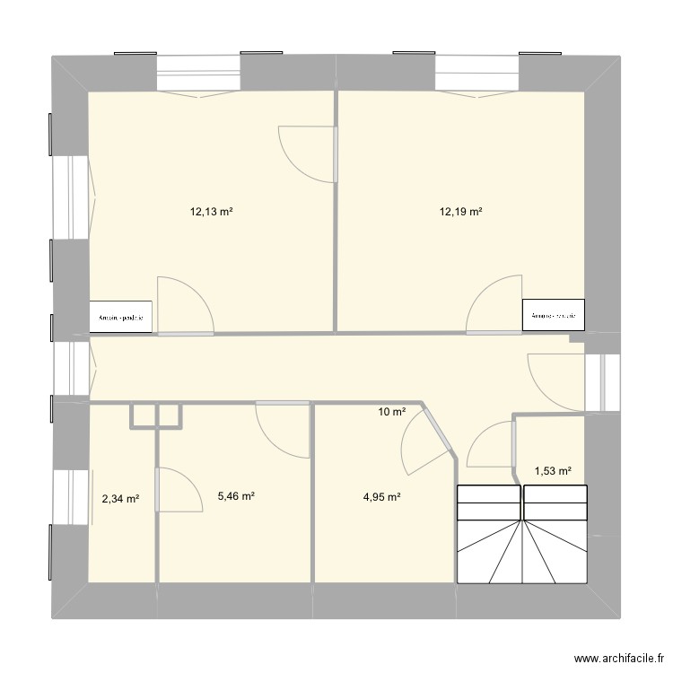 Morzine sous sol. Plan de 9 pièces et 49 m2