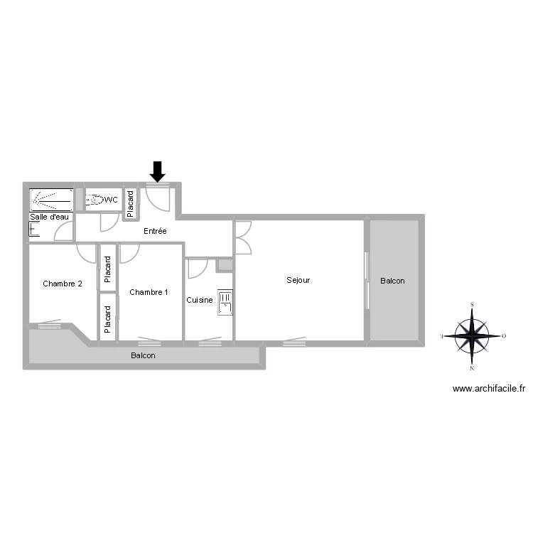 51329 THOMAS. Plan de 14  et 79 m²
