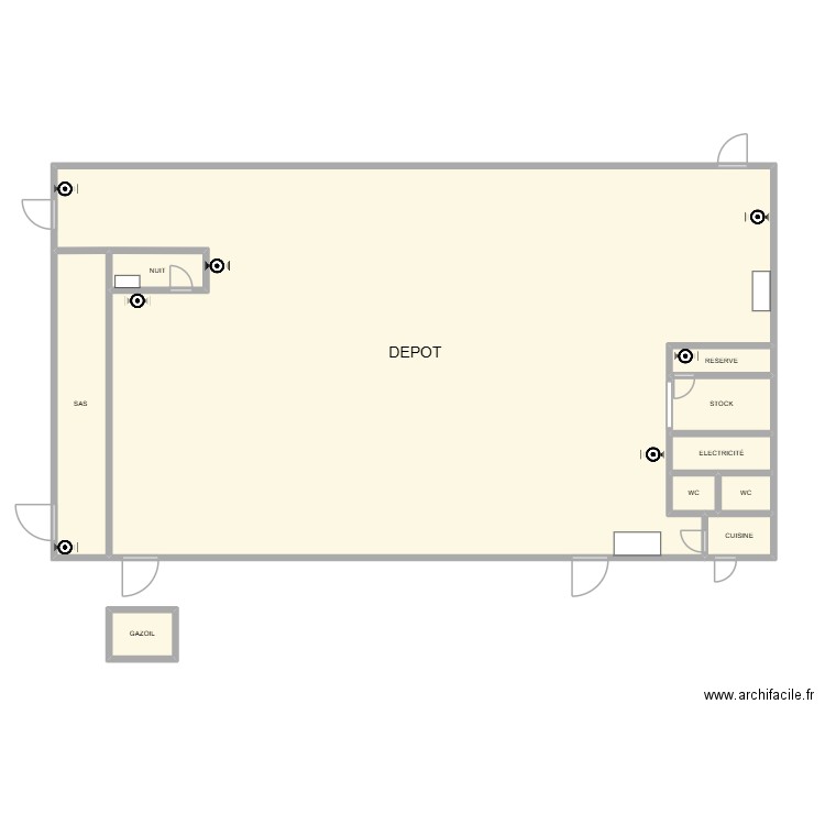 DEPOT. Plan de 10 pièces et 103 m2