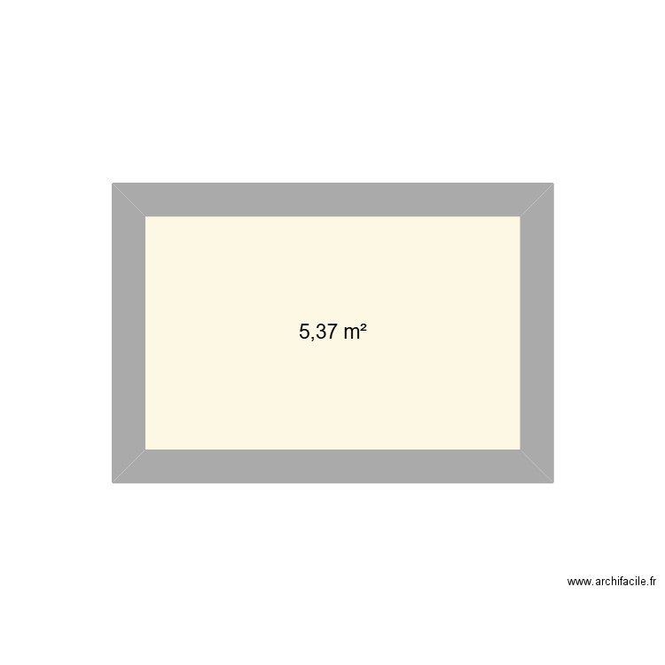 taille ok. Plan de 1 pièce et 5 m2