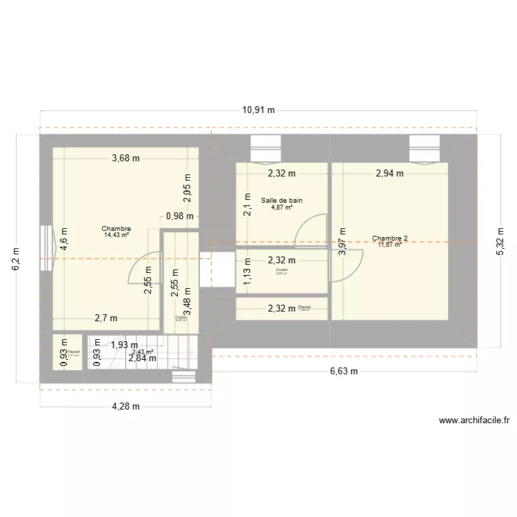 PLAN Final. Plan de 10 pièces et 81 m²
