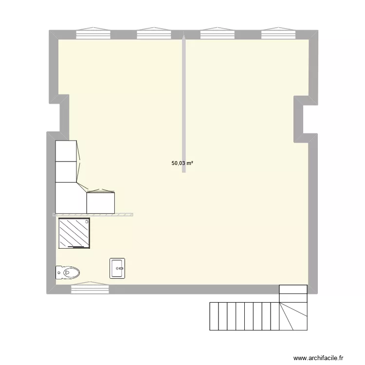 118 dunkerque - appt 7 - 2. Plan de 1  et 50 m²