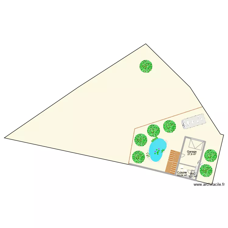 Les sorci&egrave;res Division. Plan de 4  et 305 m²