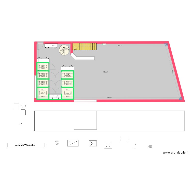 RDC VIDE TEST. Plan de 0 pièce et 0 m2