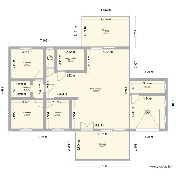 plan maison vierge 16jan26. Plan de 0 pièce et 0 m2