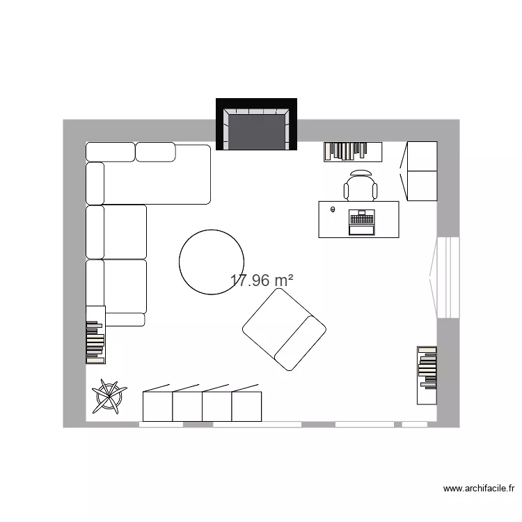 julia salon. Plan de 