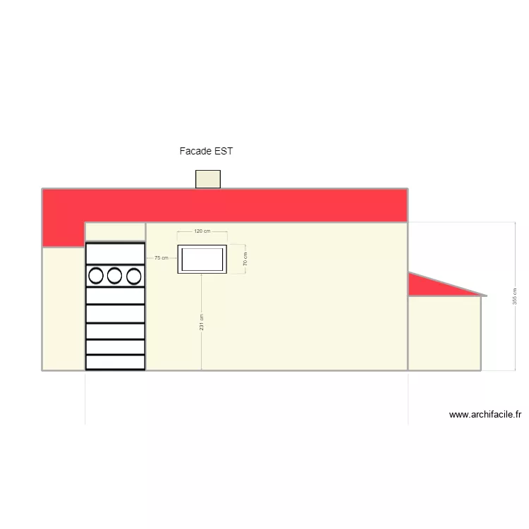 abri cc Facade EST. Plan de 