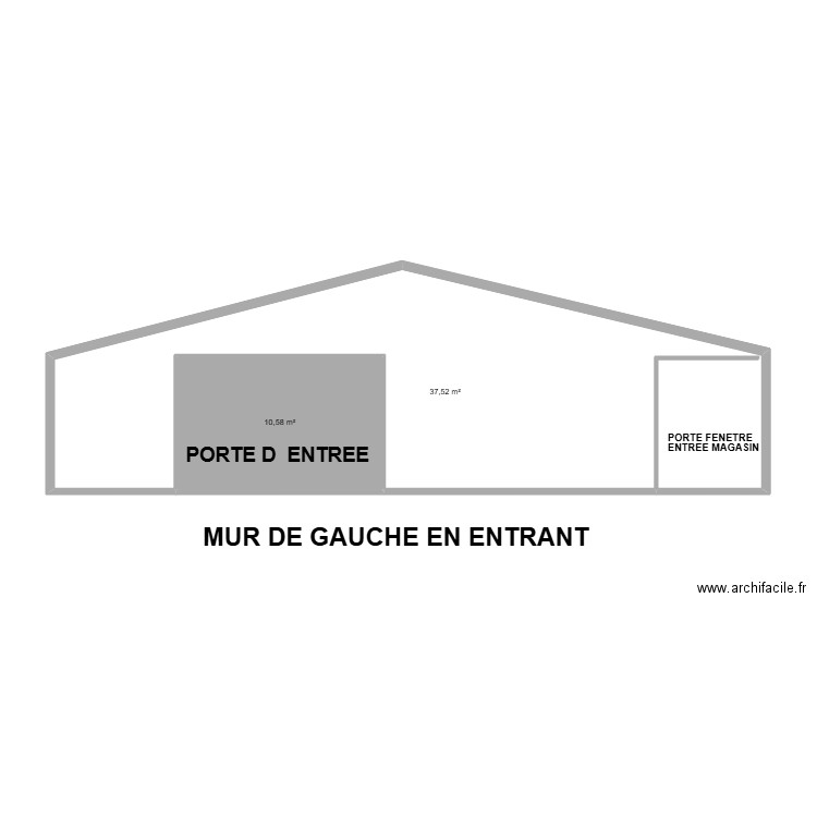 MUR D ENTREE MANT. Plan de 2 pièces et 48 m2