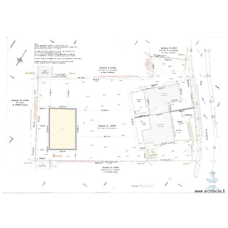 PLAN DE MASSE. Plan de 1 pièce et 148 m2