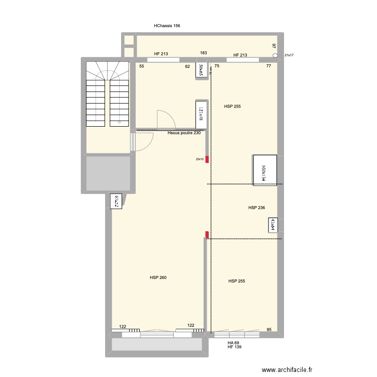 Meerlaan retirer les murs. Plan de 10 pièces et 94 m2