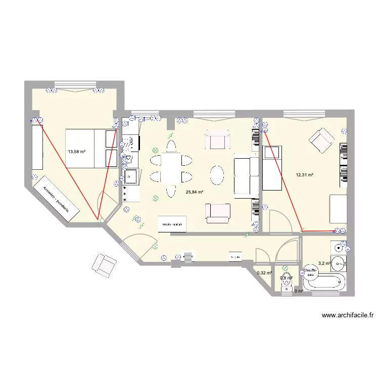 Gambetta. Plan de 