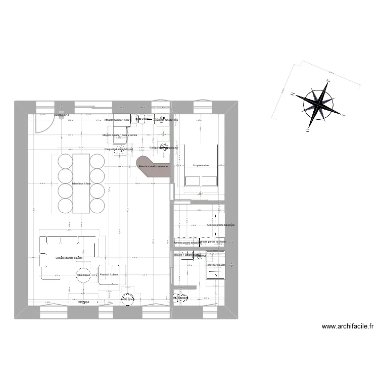 Fesc. Plan de 2  et 83 m²