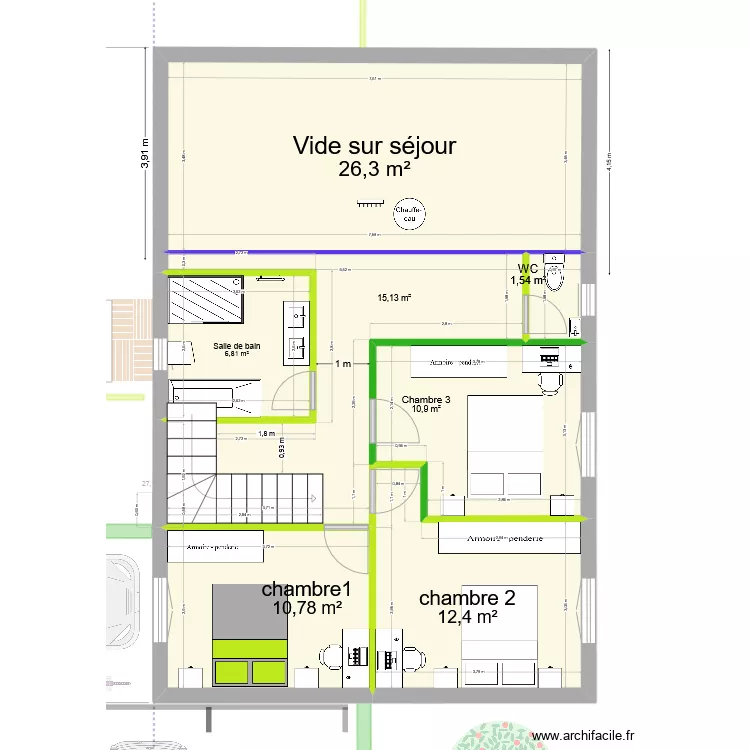 8 plan du 03 03 2025 escalier modifi&eacute;. Plan de 