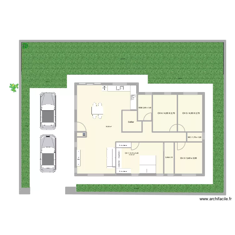 boyer 5. Plan de 10  et 119 m²
