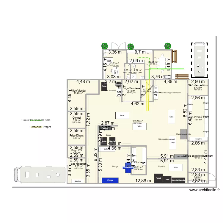 Plan Batiment Circuit Personnel. Plan de 