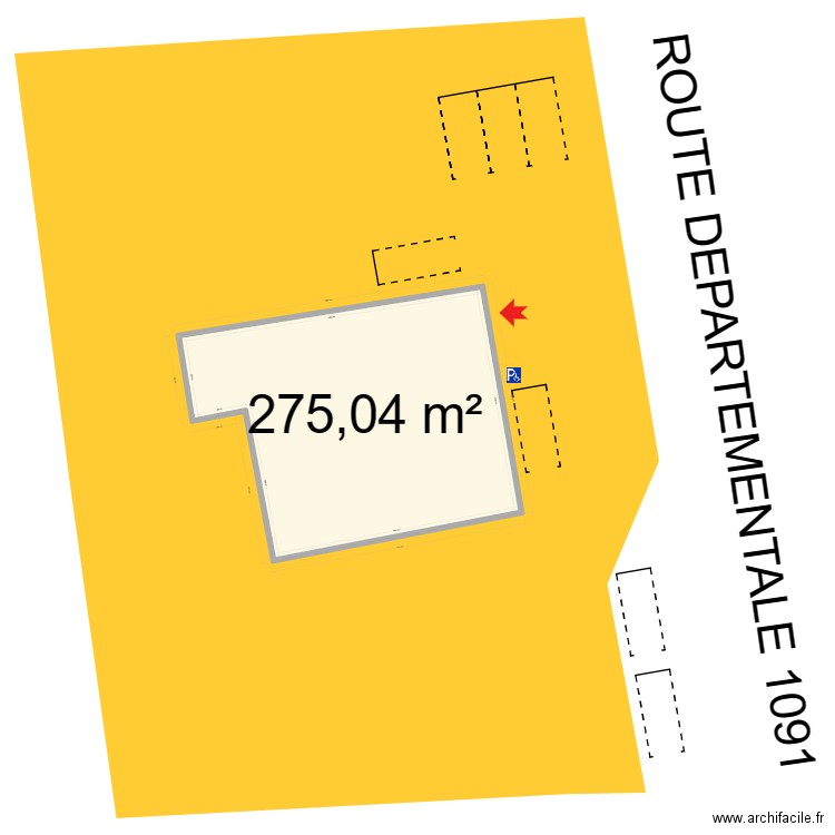 parcelle ai 135. Plan de 1 pièce et 275 m2