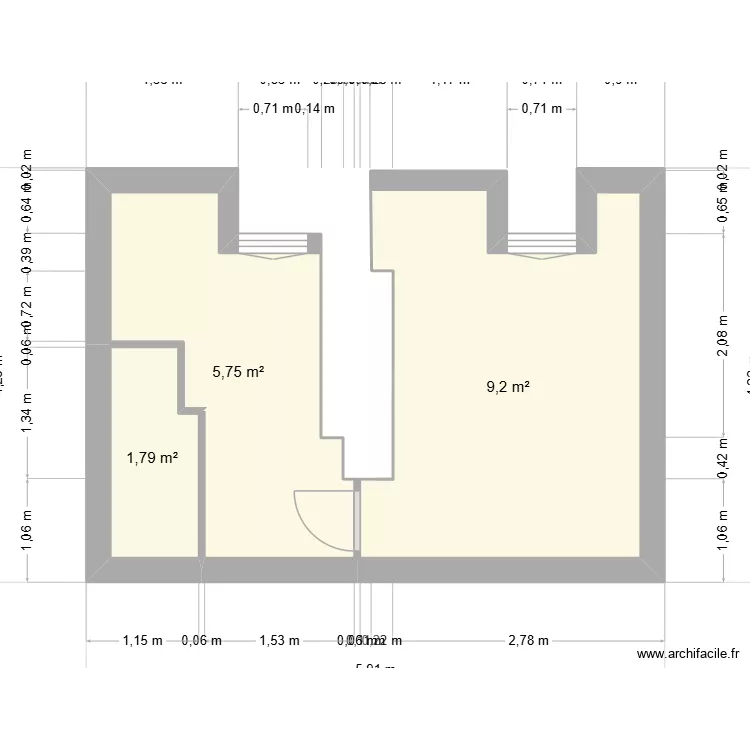 appart pottin. Plan de 3 Pièces et 17 m² appart pottin. Plan de 3 Pièces et 17 m²