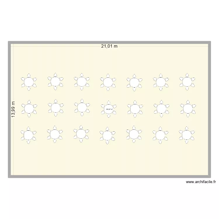 Tables Espace Lumi&egrave;re. Plan de 