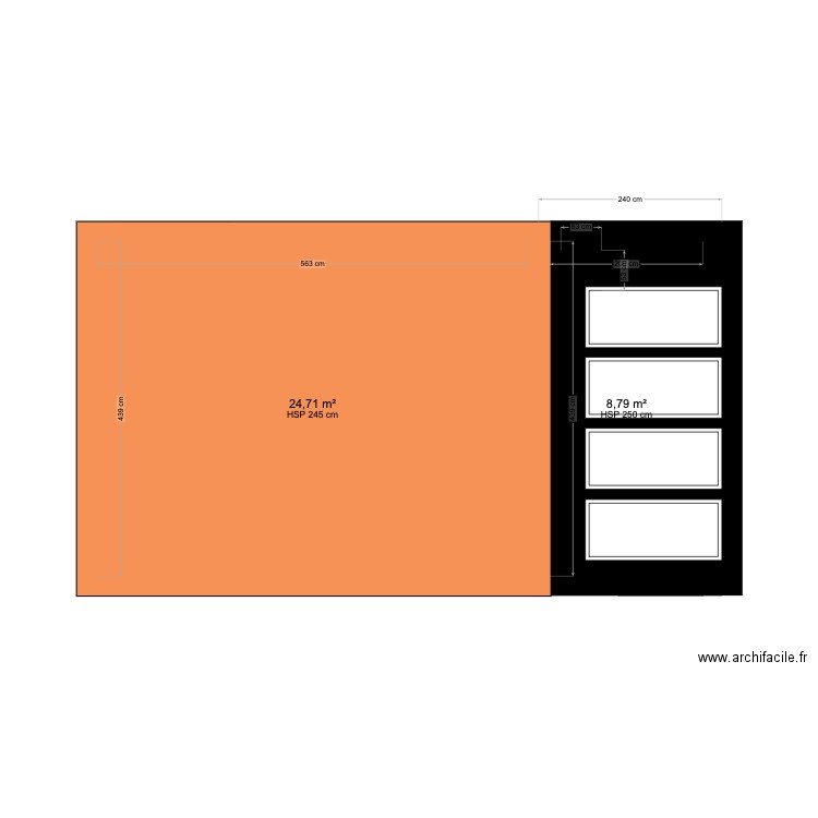 projet extension séjour. Plan de 0 pièce et 0 m2