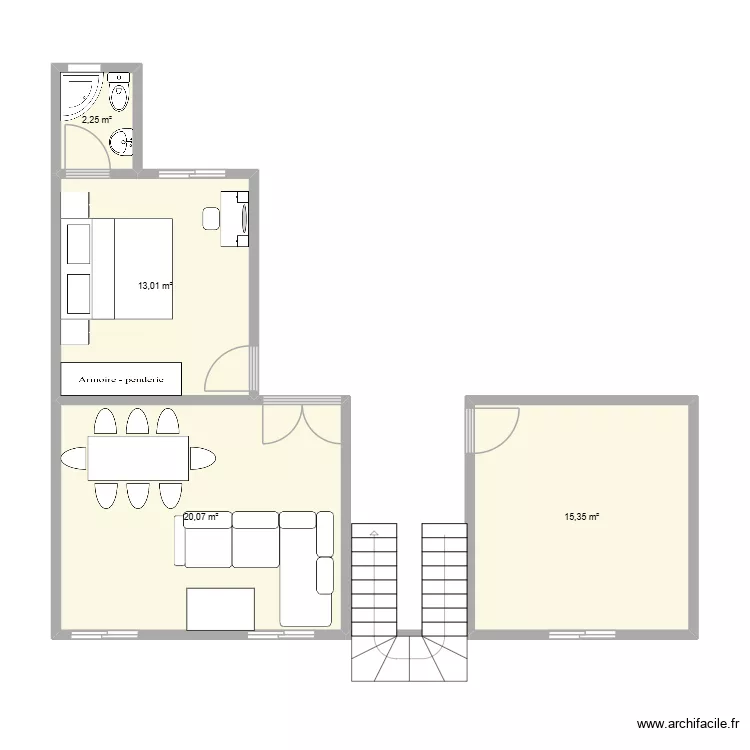 fzf. Plan de 4  et 51 m²