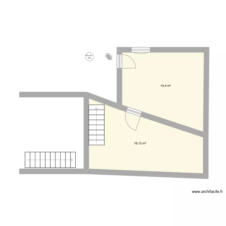 cuisine appart. Plan de 1 et 14 m² cuisine appart. Plan de 1 et 14 m²