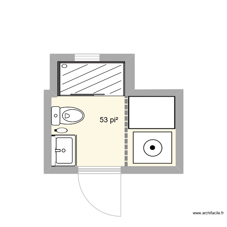 Bathroom #2 extension. Plan de 0 pièce et 0 m2
