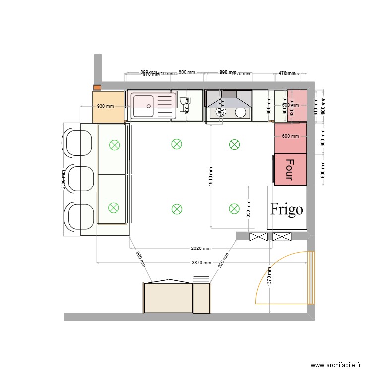 cossonay cuisine . Plan de 0 pièce et 0 m2