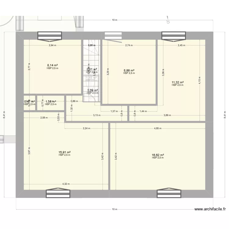 PROJET LM V2. Plan de 108  et 1544 m²