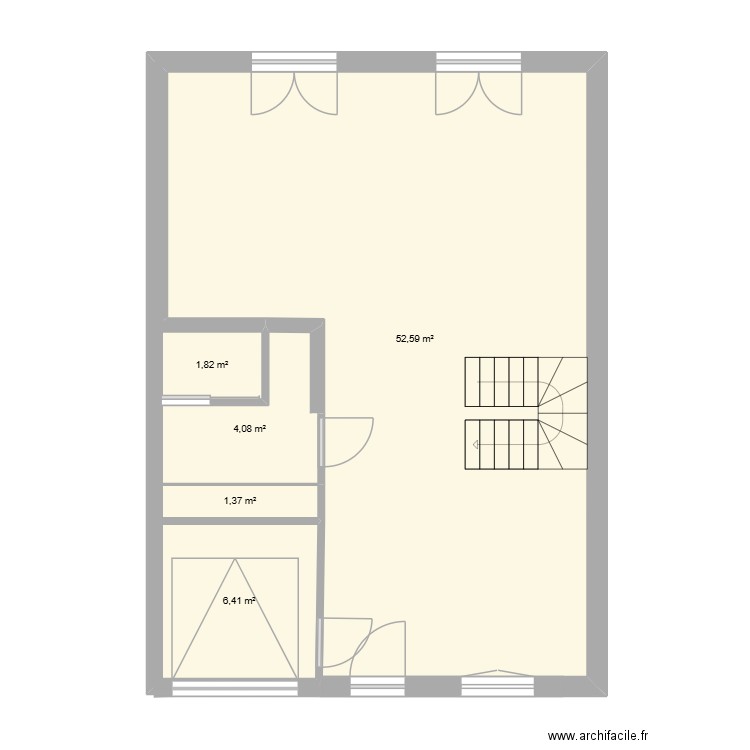 maison angers. Plan de 5 pièces et 66 m2
