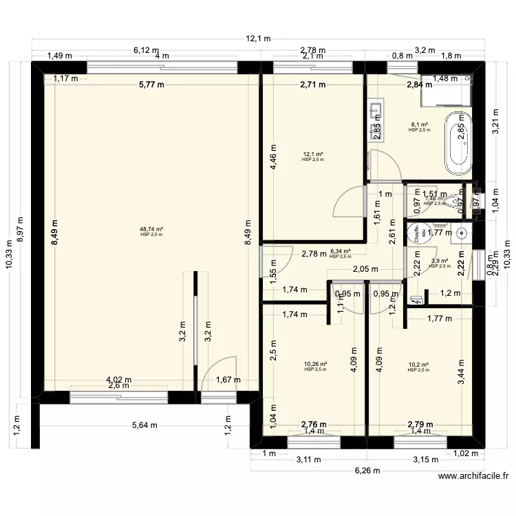 RP Galinou v5 sans meuble. Plan de 9 et 101 m² RP Galinou v5 sans meuble. Plan de 9 et 101 m²