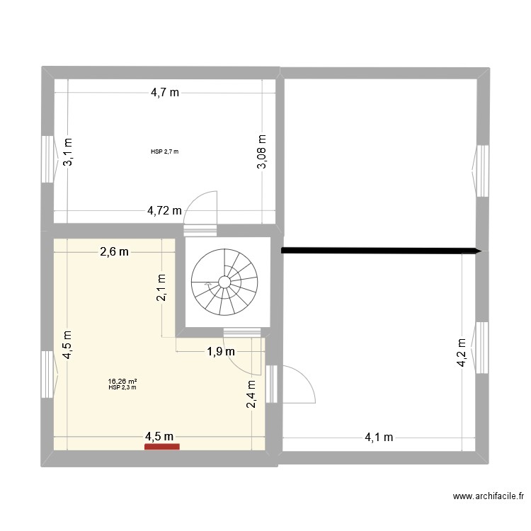 test2. Plan de 2 pièces et 31 m2