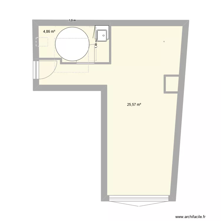 plan pharmacie cathedrale. Plan de 2  et 30 m²