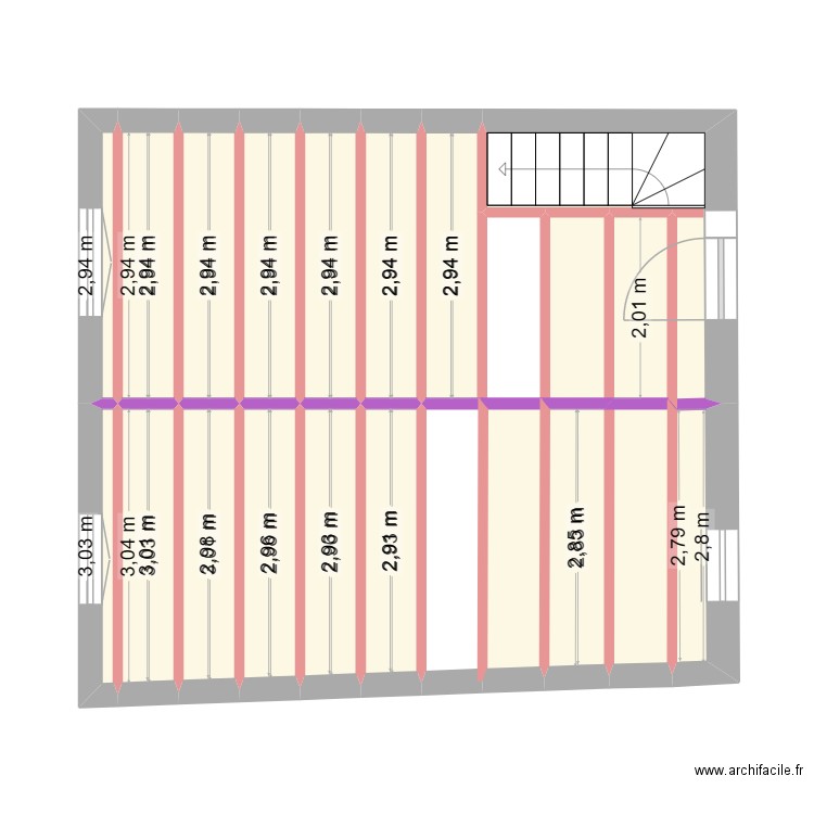 RdC plancher 2. Plan de 23 pièces et 86 m2