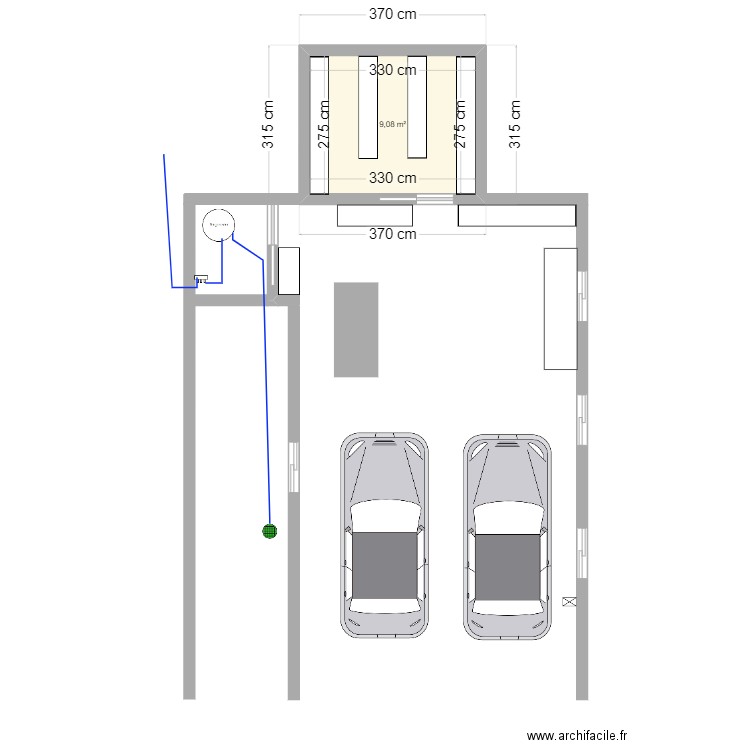 Garage 2. Plan de 0 pièce et 0 m2