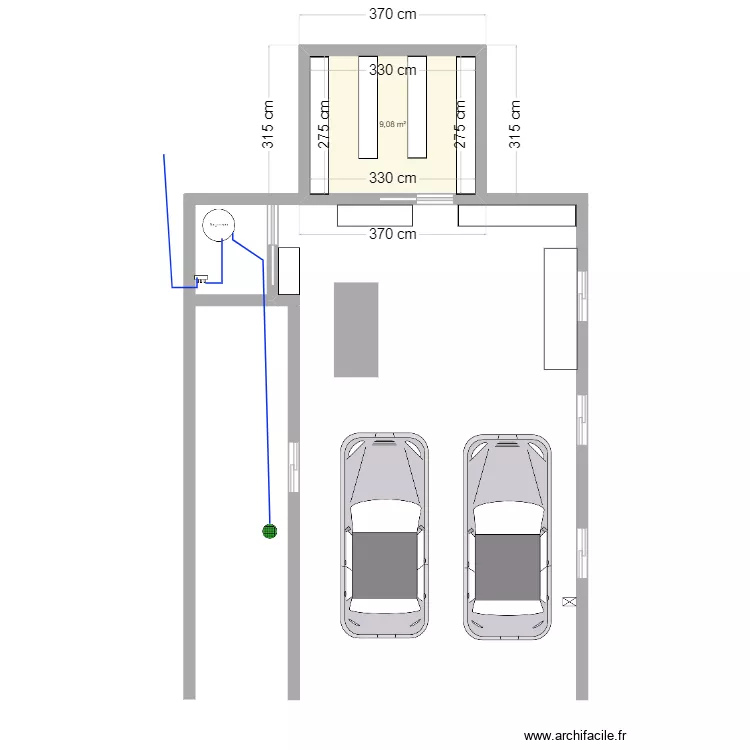 Garage 2. Plan de 