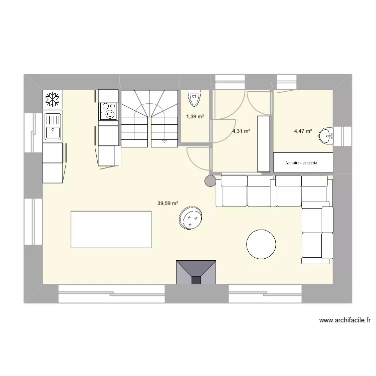 La Rosi&egrave;re RdC V2. Plan de 