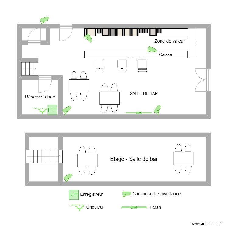 Plan vidéo Tabac le KOFI 418. Plan de 5 pièces et 88 m2