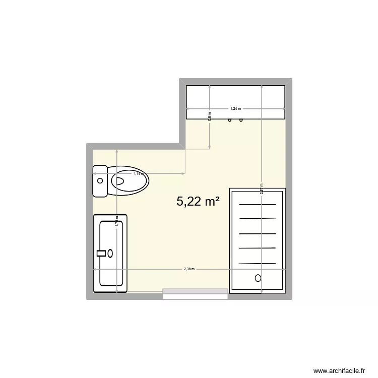 camille tyrosse. Plan de 1  et 5 m²