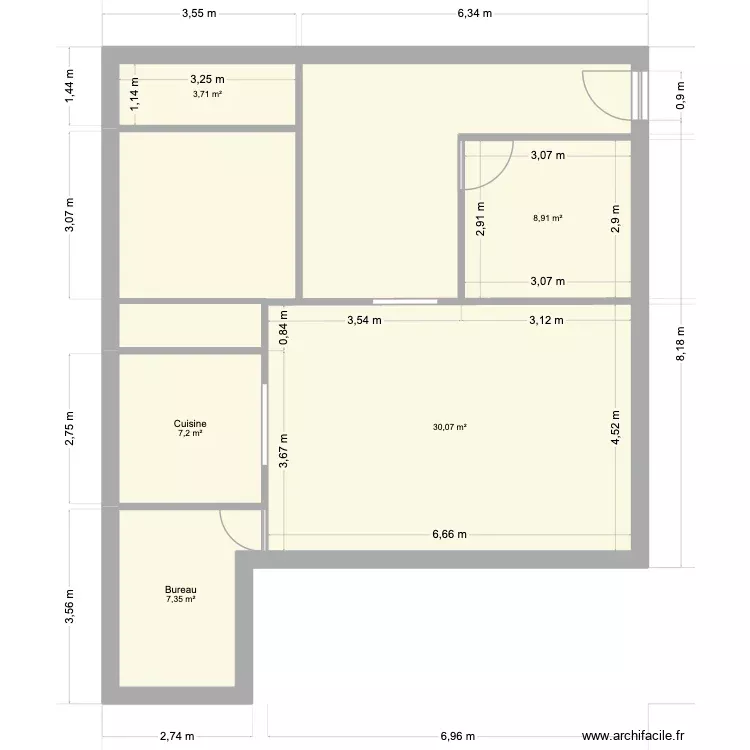 Maison 1. Plan de 6 Pièces et 86 m² Maison 1. Plan de 6 Pièces et 86 m²