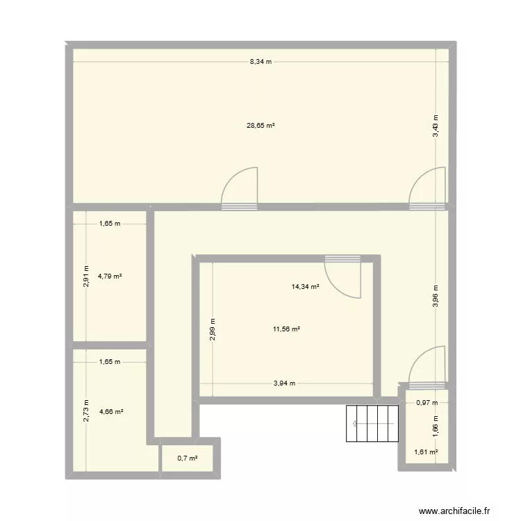 Immeuble Chateauneuf 2. Plan de 7 et 66 m² Immeuble Chateauneuf 2. Plan de 7 et 66 m²