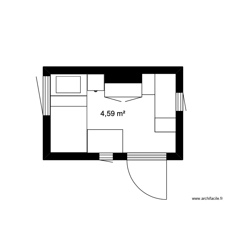 32cabane. Plan de 1 pièce et 5 m² 32cabane. Plan de 1 pièce et 5 m²