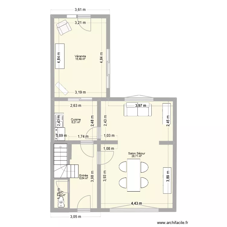 LEPRETRE. Plan de 5  et 59 m²