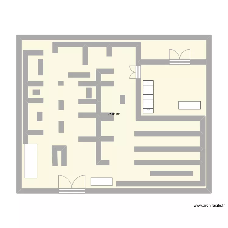 pfmp1. Plan de 1  et 77 m²