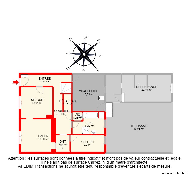 BI 16979 - . Plan de 33 pièces et 345 m2