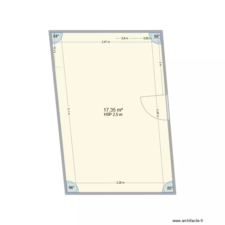 geraldcuisine. Plan de 1  et 17 m²