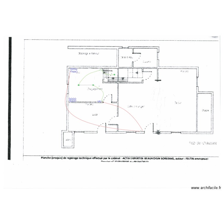 Plan elec salle RDC. Plan de 0 pièce et 0 m2